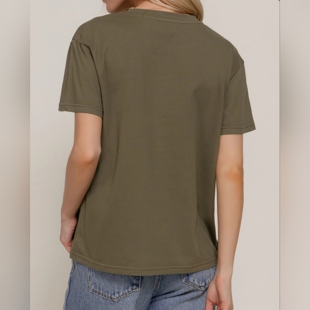 #95642 🛑 S,M,L THE BEST Chic Trendy Short Sleeve Round Neck Tee - Picture 3 of 4